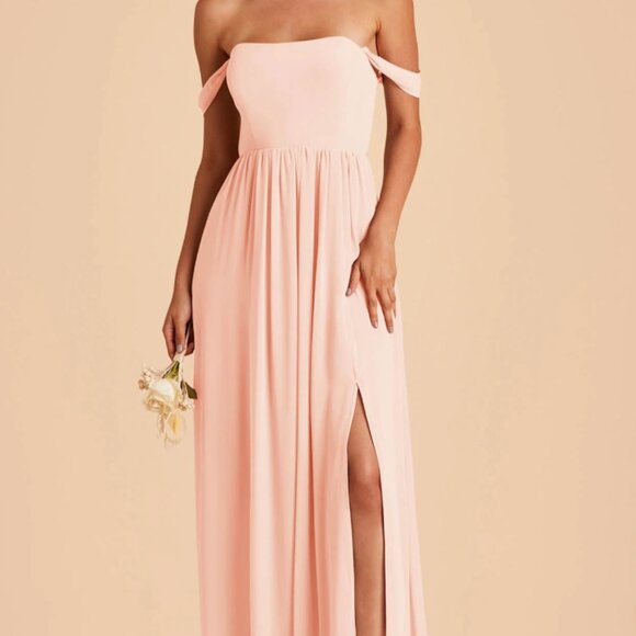 Birdy Grey Blush Pink Bridesmaid Dress - August Chiffon Large - Picture 1 of 7
